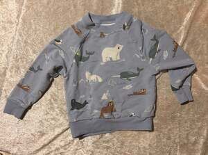 Little Sleepies Bamboo Pullover Sweatshirt Arctic Animals Size 18–24 Months